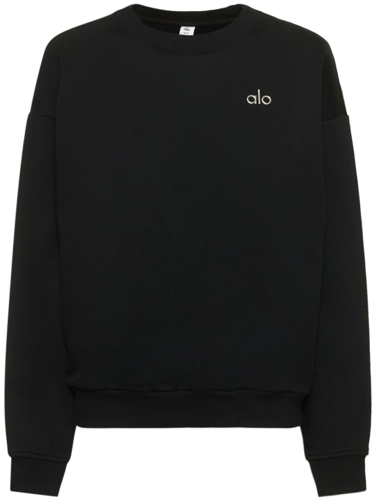 Alo Black Crewneck Sweatshirt – Clean Minimal Style