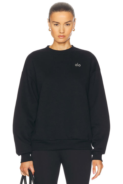 Alo Black Crewneck Sweatshirt – Clean Minimal Style